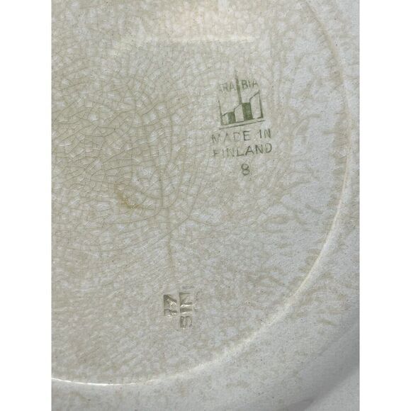 Arabia Finland Blue Rose Dinner Plate Flower 10" Hand Painted Set of 2 Vintage - Picture 4 of 7